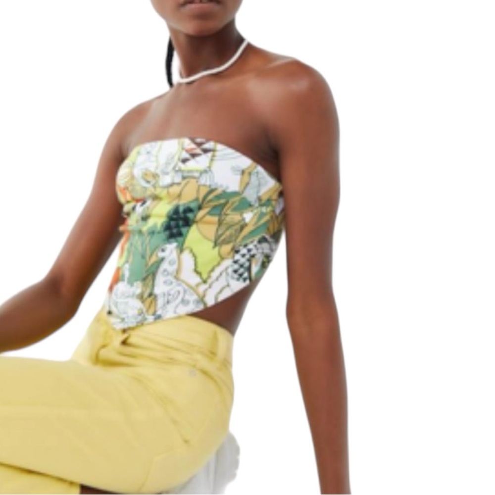 Urban Outfitters Cabana Strapless Handkerchief Top Size XS